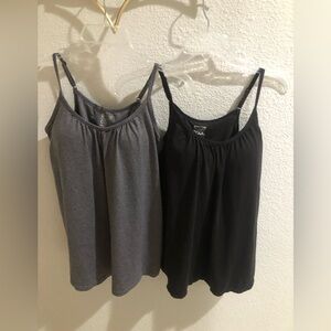Two 32 degree camisoles with built in bra size Small
